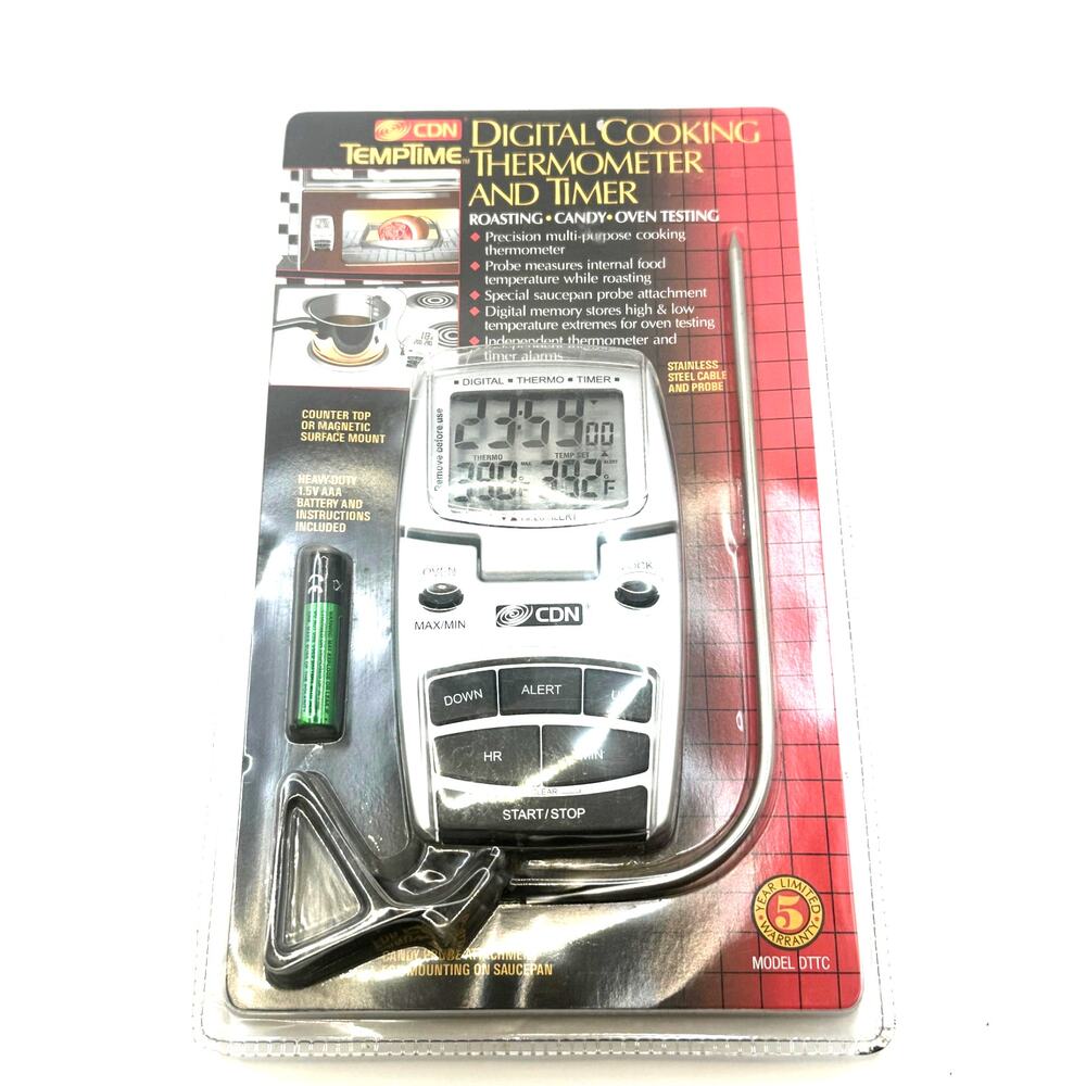 CDN TempTime Digital Cooking Thermometer Timer Probe DTTC Roasting Candy NIP NEW
